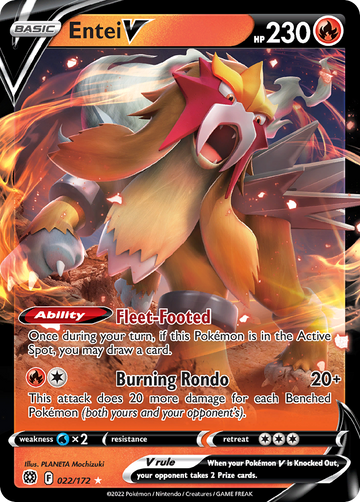 022/172 - Entei V - [Rare Holo V]