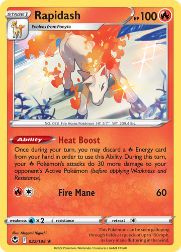 022/195 - Rapidash - [Rare Holo]