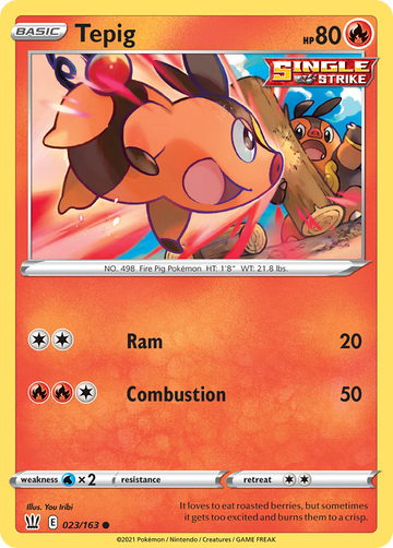 023/163 - Tepig - Reverse Holo - [Common]