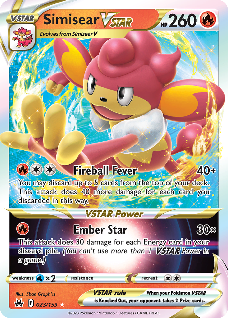 023/159 - Simisear VSTAR - [Rare Holo VSTAR]