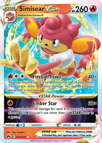 023/159 - Simisear VSTAR - [Rare Holo VSTAR]