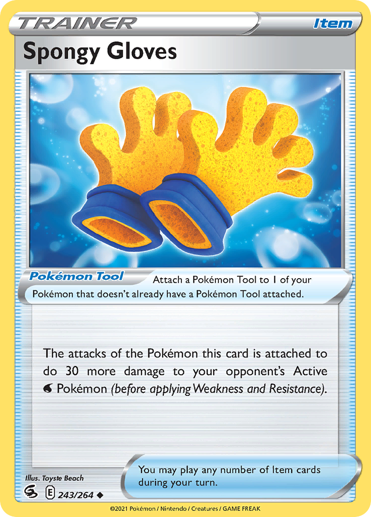 Pokémonkaart 243/264 - Spongy Gloves - Fusion Strike - [Uncommon]