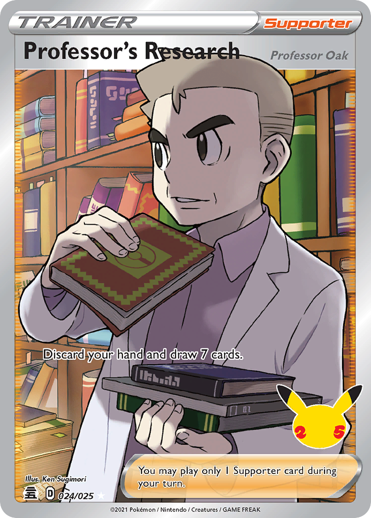 Pokémonkaart 024/025 - Professor’s Research (Professor Oak) - Celebrations - [Rare Ultra]