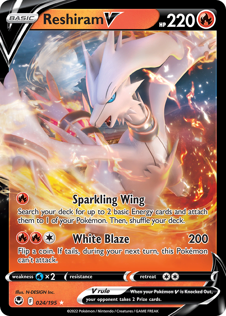 024/195 - Reshiram V - [Rare Holo V]