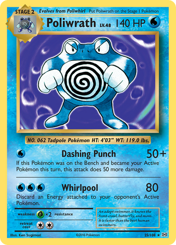 25/108 - Poliwrath - Reverse Holo - [Rare Holo]