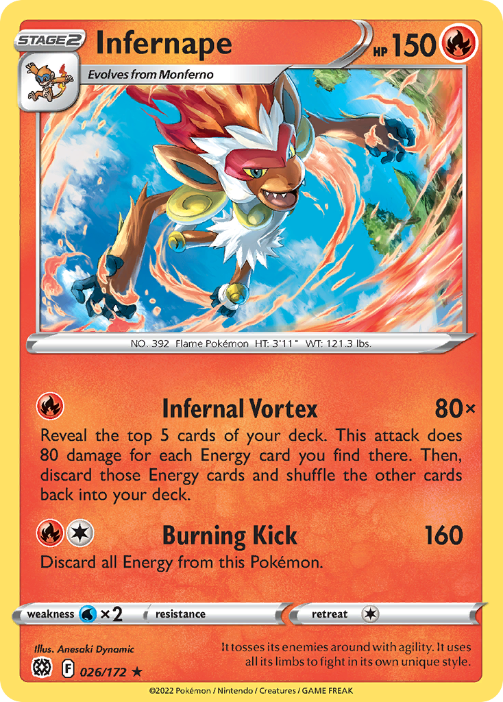 026/172 - Infernape - Reverse Holo - [Rare Holo]