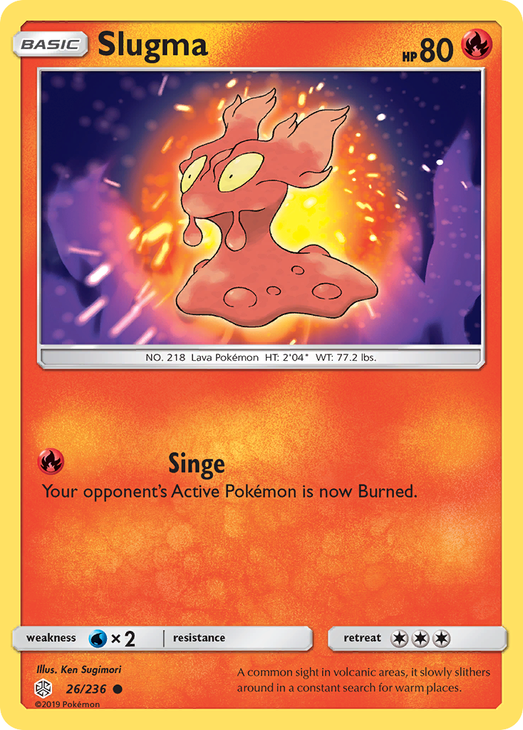 Pokémonkaart 026/236 - Slugma - Cosmic Eclipse - [Common]