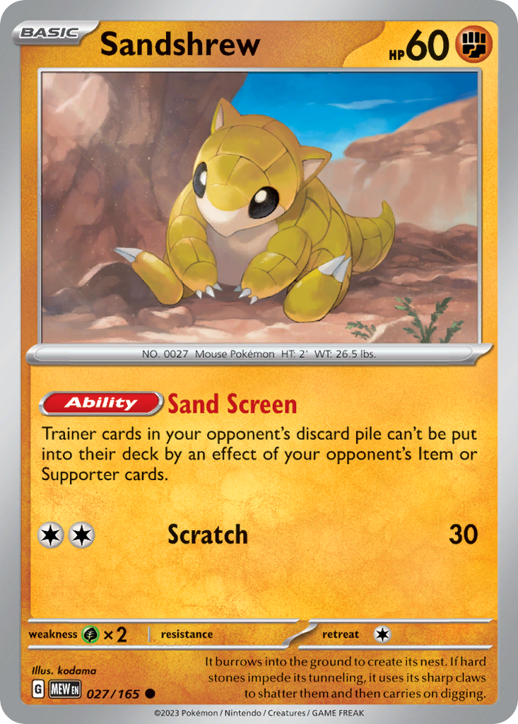 027/165 - Sandshrew - [Common]