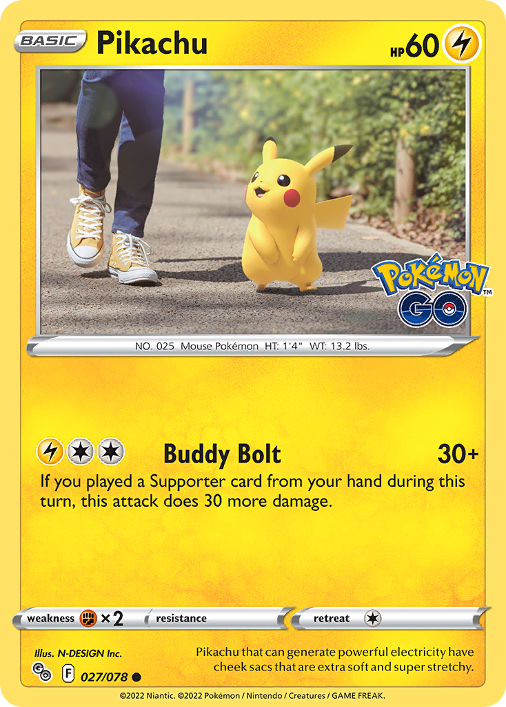 027/078 - Pikachu - Reverse Holo - (Common]