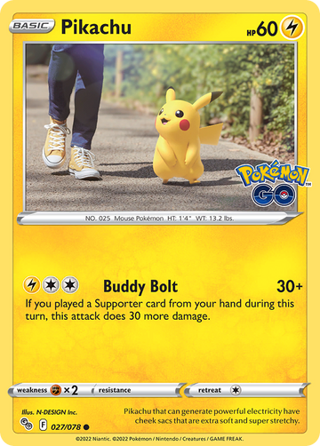 027/078 - Pikachu - Reverse Holo - (Common]