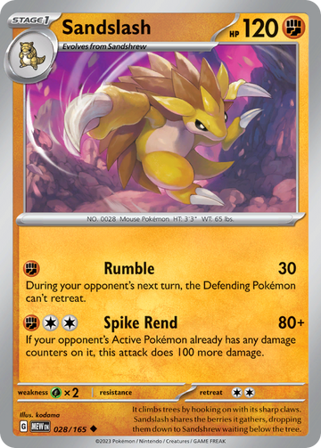 028/165 - Sandslash - [Uncommon]