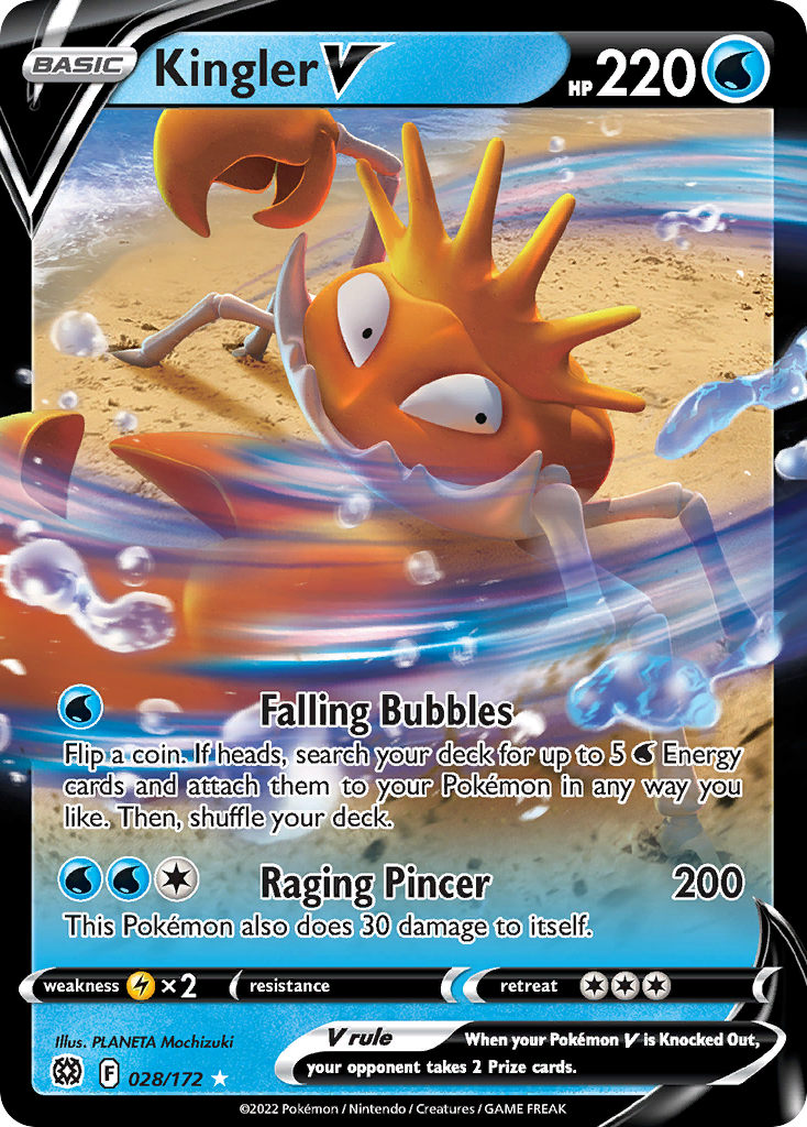 028/172 - Kingler V - [Rare Holo V]