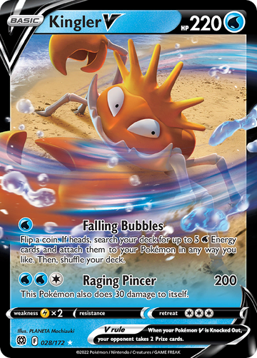 028/172 - Kingler V - [Rare Holo V]