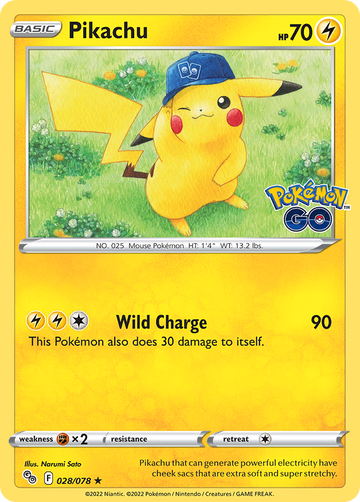 028/078 - Pikachu - Reverse Holo - (Rare Holo]