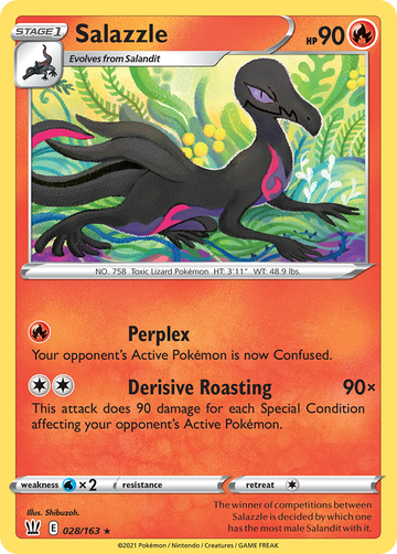 028/163 - Salazzle - [Rare] - Reverse Holo