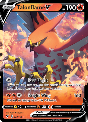 029/185 - Talonflame V - [Rare Holo V]