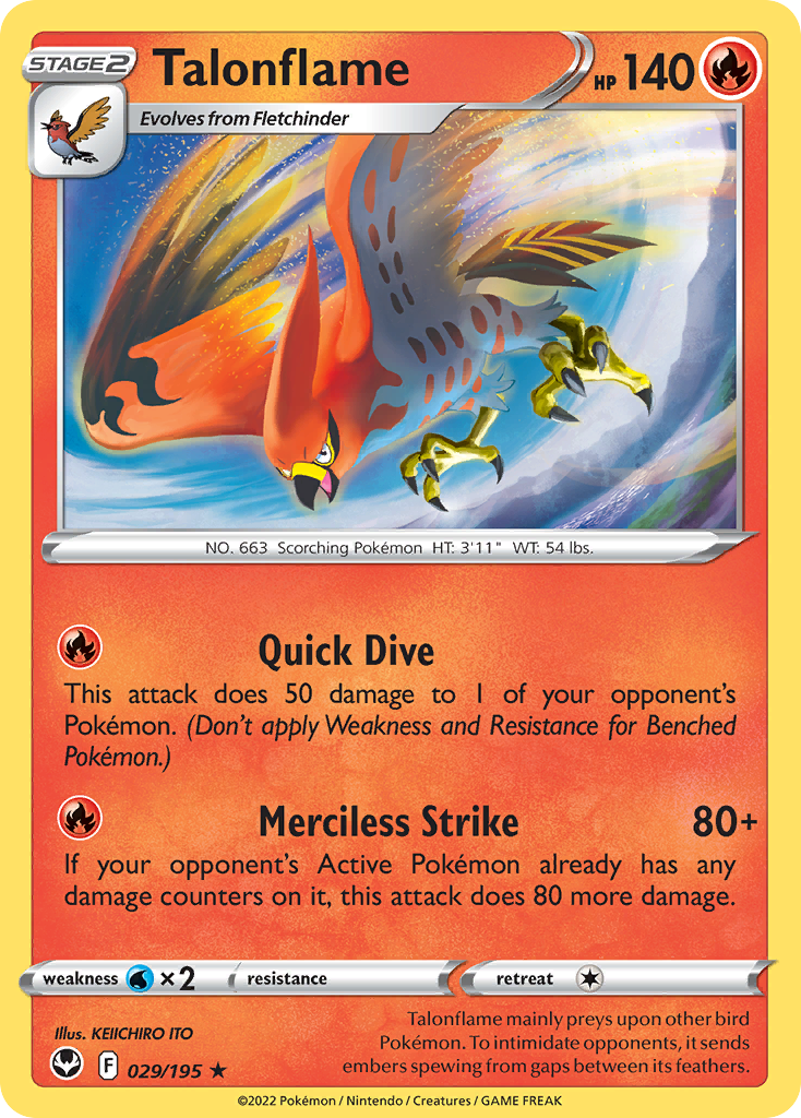 029/195 - Talonflame - [Rare] - Reverse Holo