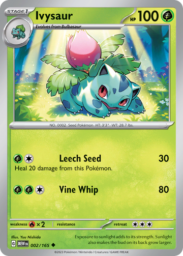 002/165 - Ivysaur - [Uncommon] - Reverse Holo