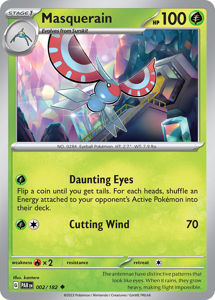 002/182 - Masquerain - [Uncommon] - Reverse Holo-Pokemeister