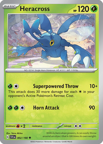 002/198 - Heracross - [Uncommon] - Reverse Holo