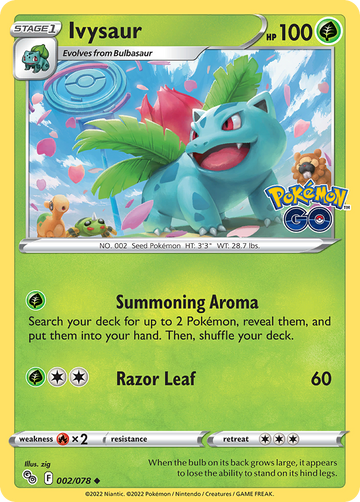 002/078 - Ivysaur - Reverse Holo - (Uncommon]