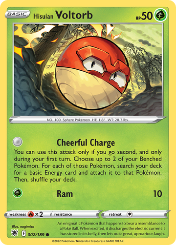 002/189 - Hisuian Voltorb - Reverse Holo - [Common]