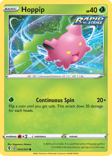 002/203 - Hoppip - Reverse Holo -  [Common]