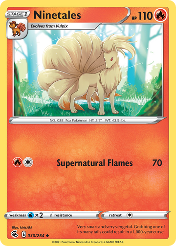 Pokémonkaart 030/264 - Ninetales - Fusion Strike - [Uncommon]