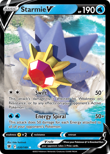 030/189 - Starmie V - [Rare Holo V]