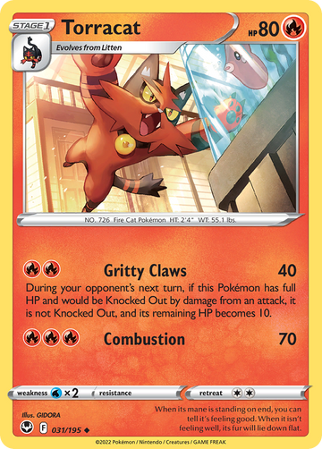 031/195 - Torracat - [Uncommon] - Reverse Holo