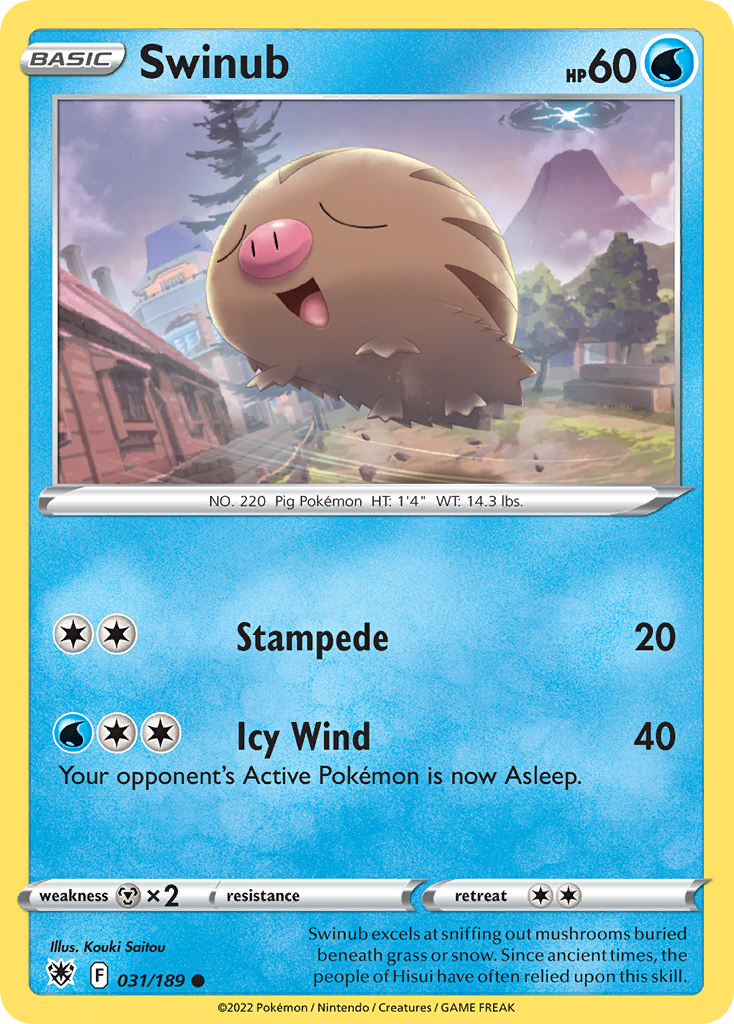 031/189 - Swinub - Reverse Holo - [Common]