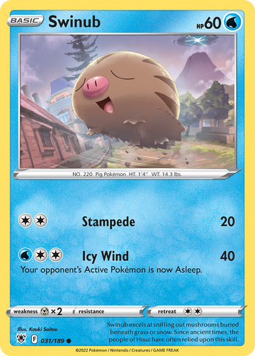 031/189 - Swinub - Reverse Holo - [Common]