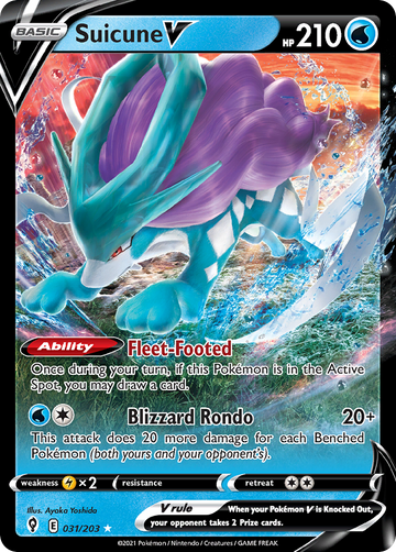 031/203 - Suicune V - [Rare Holo V]