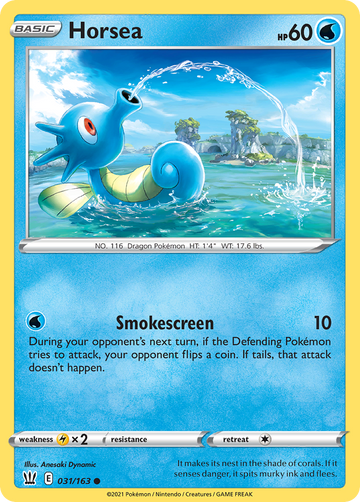 031/163 - Horsea - [Common] - Reverse Holo