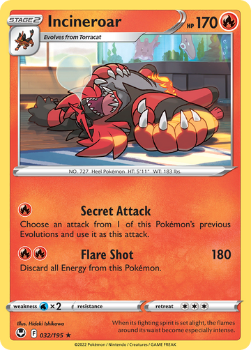 032/195 - Incineroar - [Rare]