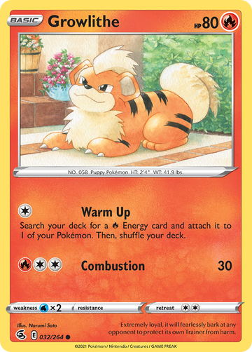 Pokémonkaart 032/264 - Growlithe - Fusion Strike - [Common]