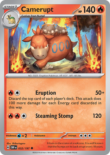 032/197 - Camerupt - [Uncommon] - Reverse Holo