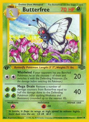 033/064 - Butterfree - [1st Edition] - [Uncommon]