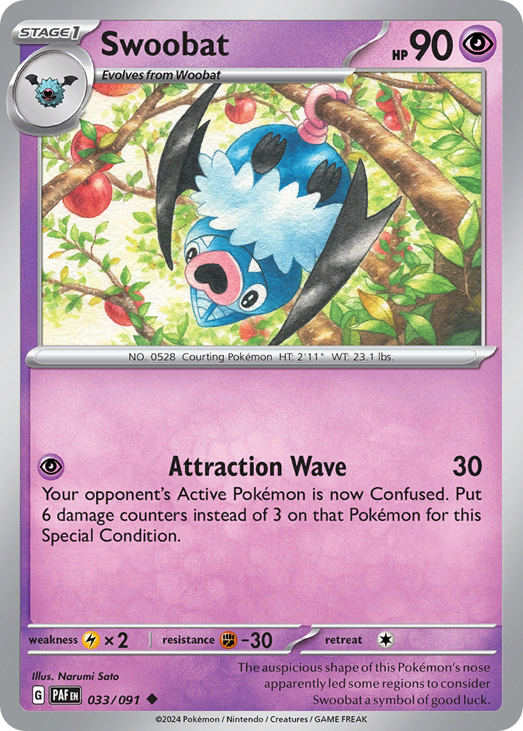 033/091 - Swoobat - [Uncommon] - [Reverse Holo]