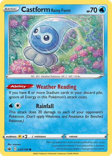 033/198 - Castform Rainy Form - [Common]