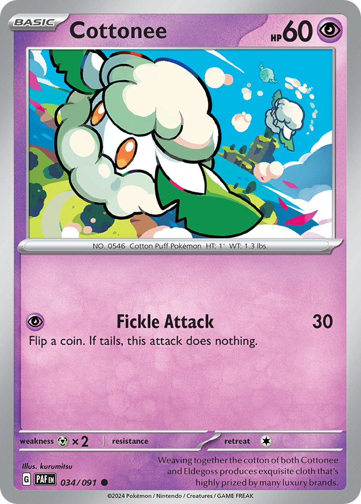034/091 - Cottonee - [Common] - [Reverse Holo]