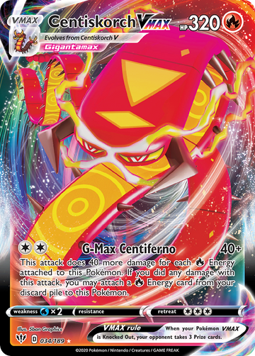 034/189 - Centiskorch VMAX - [Rare Holo VMAX]