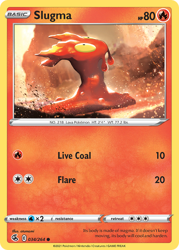 034/264 - Slugma - Reverse Holo - [Common]