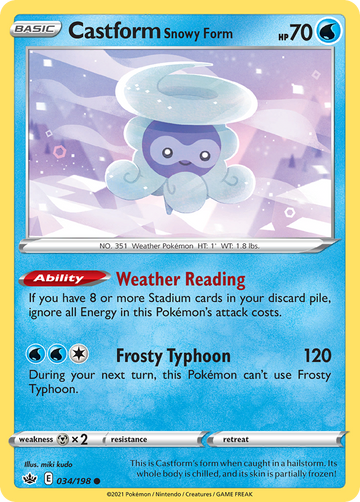 034/198 - Castform Snowy Form - [Common]