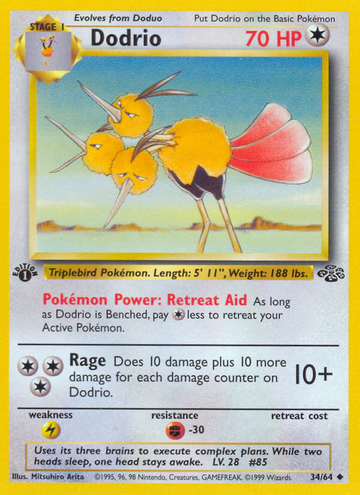 034/064 - Dodrio - [1st Edition] - [Uncommon]