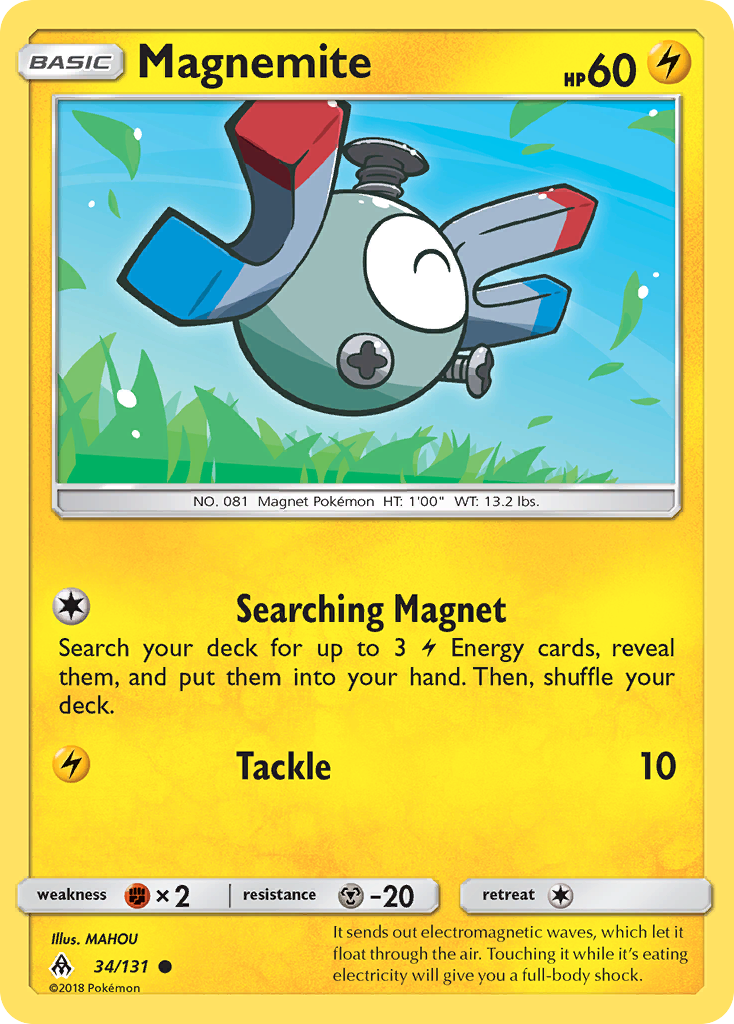 Pokémonkaart 034/131 - Magnemite - Forbidden Light - [Common]