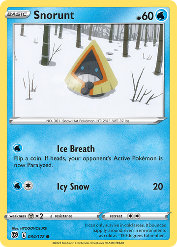 034/172 - Snorunt - Reverse Holo - [Common]