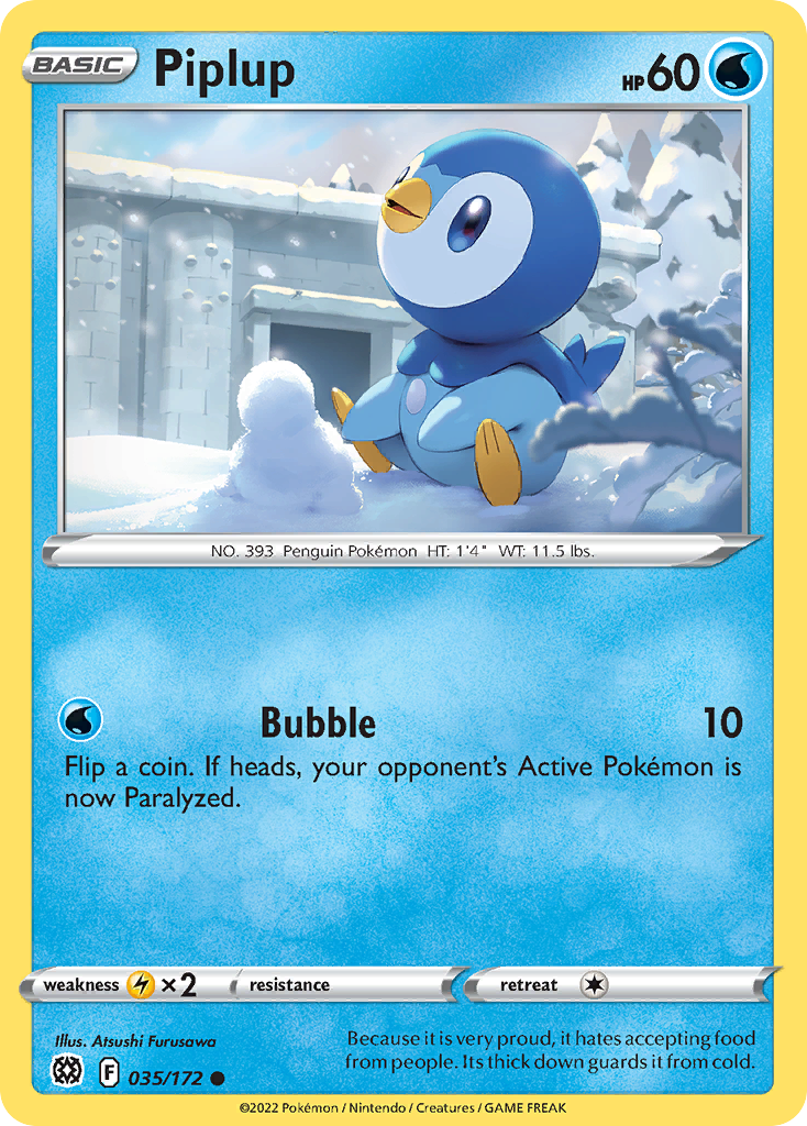 035/172 - Piplup - Reverse Holo - [Common]