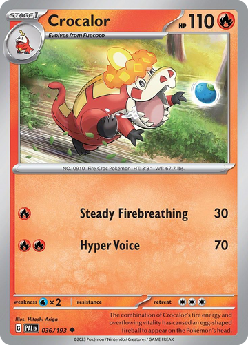 036/193 - Crocalor - [Uncommon] - Reverse Holo