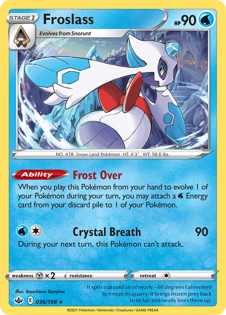 Pokémonkaart 036/198 - Froslass - Chilling Reign - [Rare Holo]